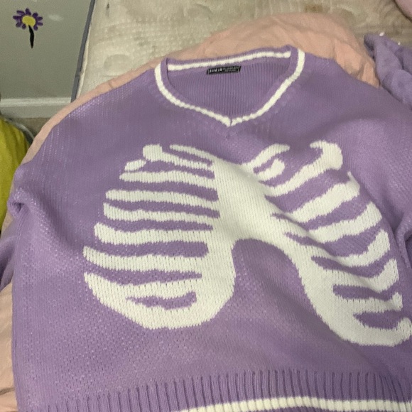 All is $60- jeans $30- purple skeleton sweater $10- purple sweater plain $20 - Picture 3 of 3